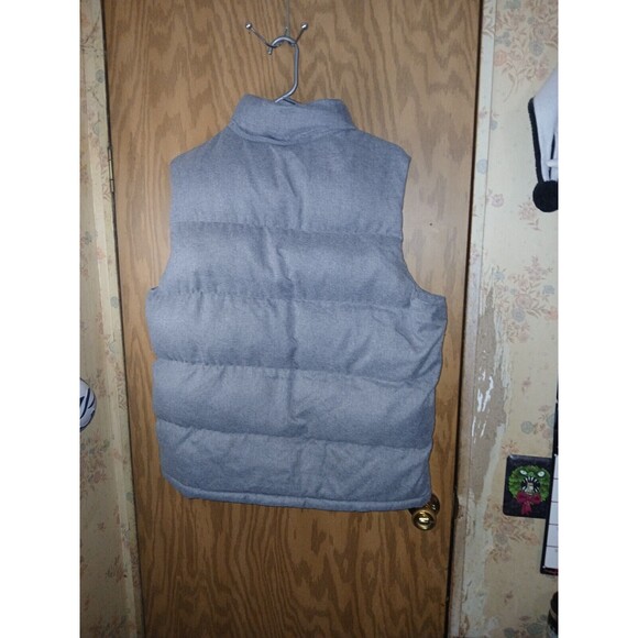 Old Navy Heritage Vest Grey Heather Quilted Puffer Full Zip Buttoned Men’s Large - Picture 2 of 16